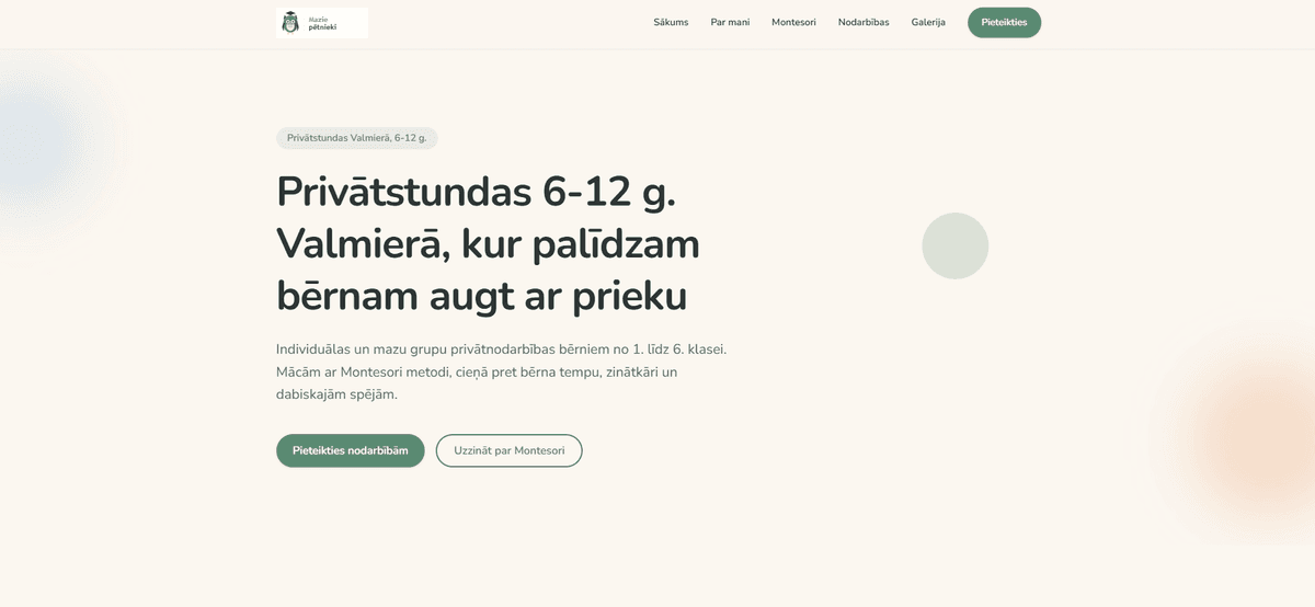 Mazie Pētnieki Valmiera Mājas lapa projekta priekšskatījums